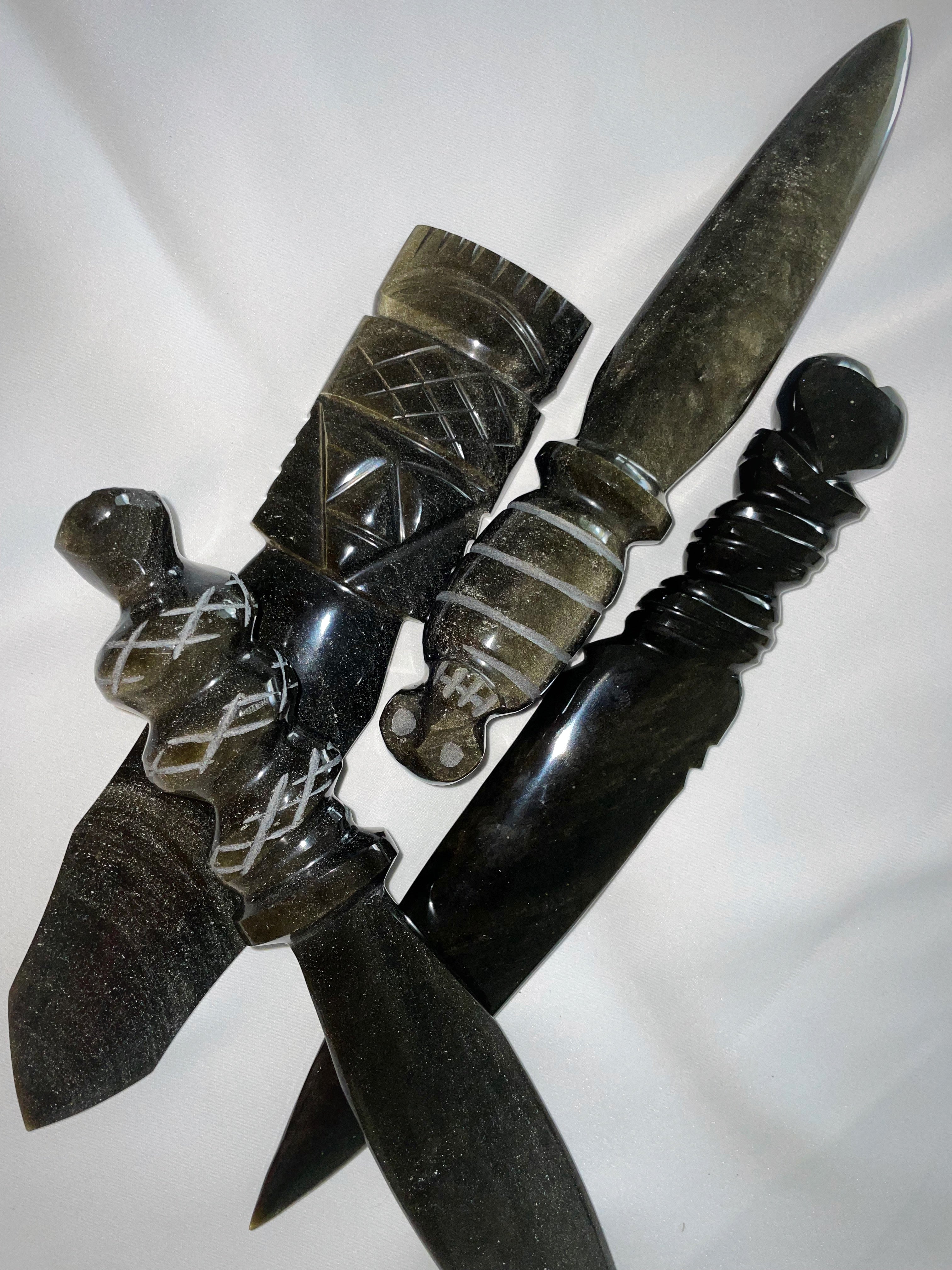 Tumbled Obsidian Sword